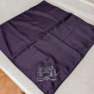 Purple Napkins with Embroidered Sewing Machine  Design